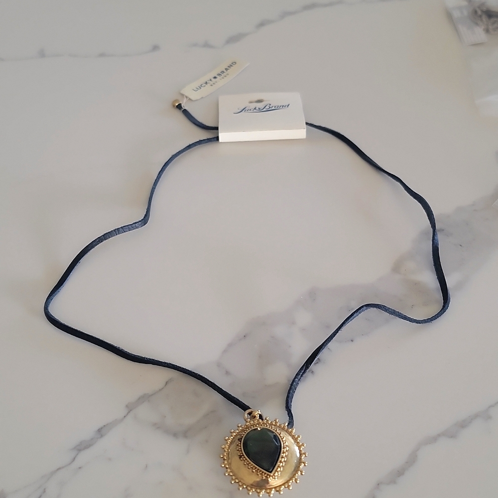 Leather neckle lucky brand .2 Sides..NEW